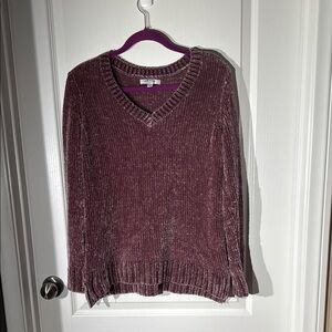 Orvis Women's V-Neck Sweater - Mauve